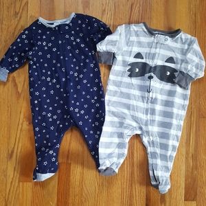 Set of 2 Onsie / Sleepers 0-3 month